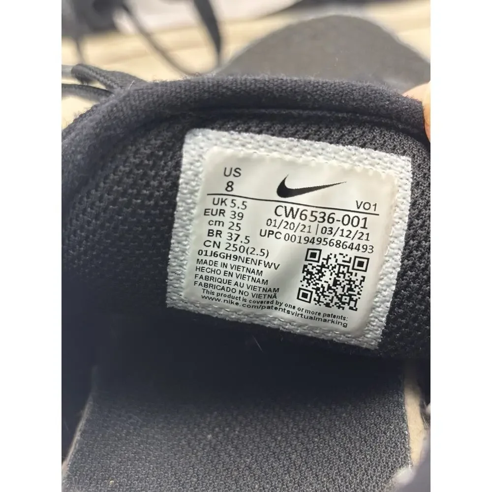 Nike Court Vision Alta TXT Black And White Sneakers Women Size 8